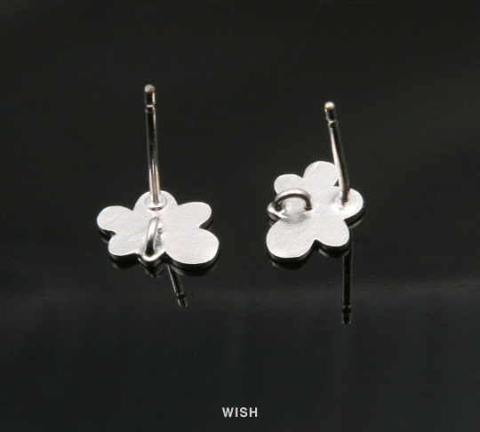 Cloud Stud Earrings in Matte Rhodium, Cloud Ear Post / MMRH-242-E