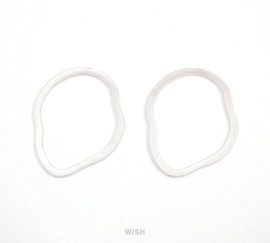 Cloud Outline Pendants in Matte Rhodium, Cloud Outline Charms / MMRH-082-P