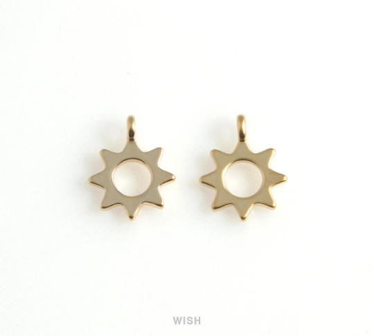 The Sun Pendant in Matte Rhodium, The Sun Charm / MMRH-458-P