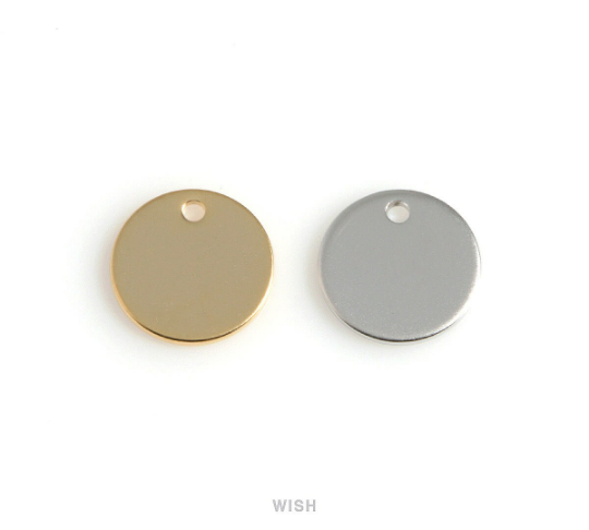 Stamping Disc in Matte Gold, Stamping Coin Charm /MMG-554-P