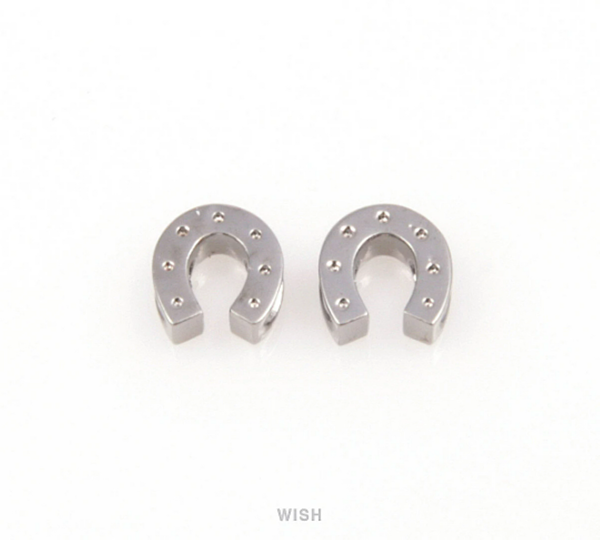 Horseshoe Pendants in Rhodium, Horseshoe Beads / MRH-066-B