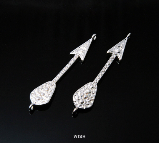 Arrows Connectors in Matte Rhodium, Arrows Charm / MMRH-147-C