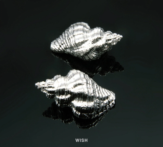 Seashell Pendant in Matte Gold, Seashell Necklace Charm / MMG-214-P