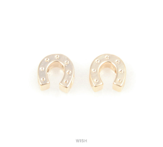 Horseshoe Pendants in Rose Gold, Horseshoe Beads / MRG-066-B