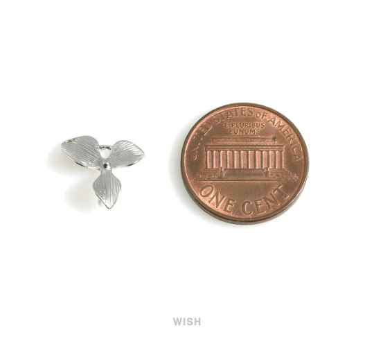 Orchid Flower Leaf Connectors in Matte Gold, Bottom Orchid Leaf