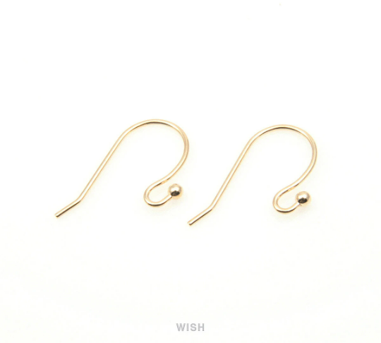 10pcs Ball Hook Earrings in Rose Gold, Ball Hook Earrings /FRG-012-E