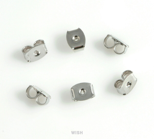 Ear Nut in Gold, Gold Ear Back Findings /  FG-020-N (50 pairs)