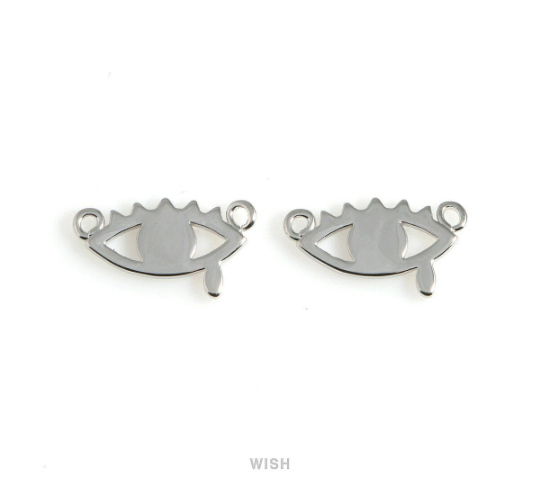 Tear Evil Eye Pendant in Gold, Gold Evil Eye Charm /MG-538-P