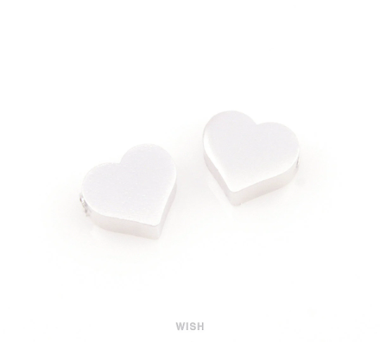8pcs Small Heart Pendants in Matte Gold, Heart Beads / MMG-039-B