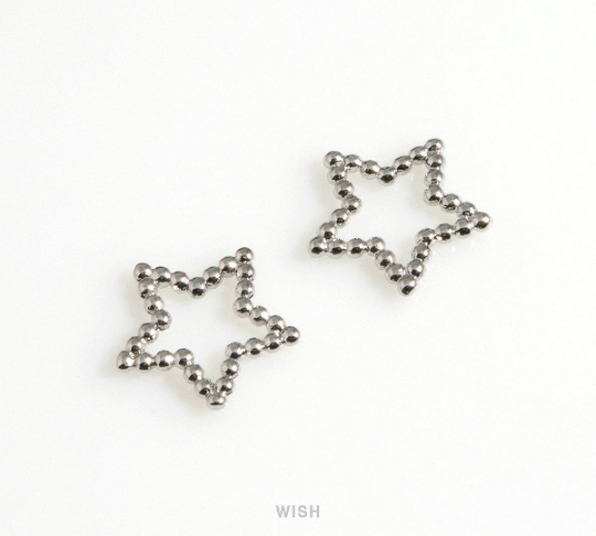 Open Star Pendants in Gold, Open Star Charms / MG-600-P