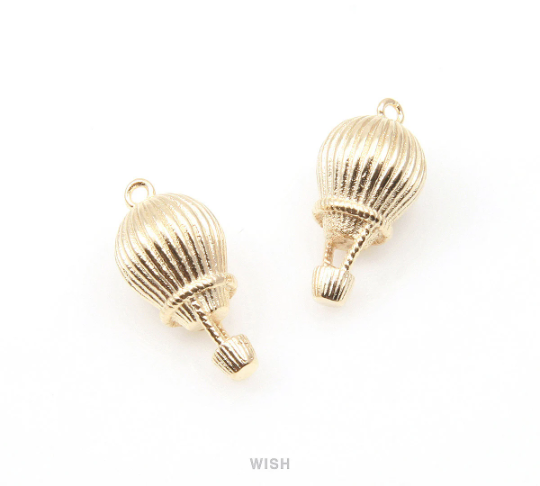Hot Air Balloon Pendants in Matte Rhodium, Air Balloon / MMRH-024-P