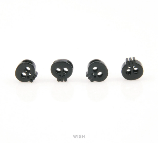 Small Skull in Shiny Gunmetal, Skull Beads/ MGM-038-B