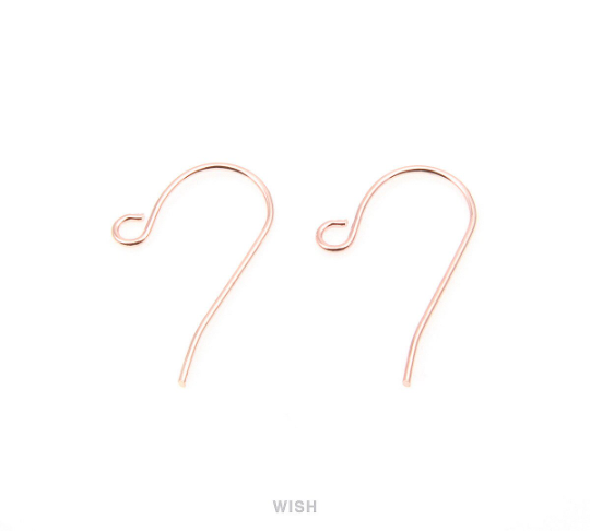 20pcs Loop Fish Hook Earrings in Rhodium, Fish Hook Earrings / FRH-008-E