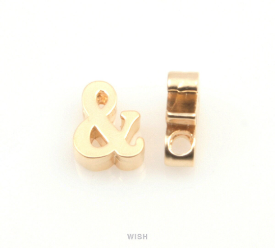Ampersand Letter in Matte Rose Gold, Letter Charm / MMRG-001-B (&)