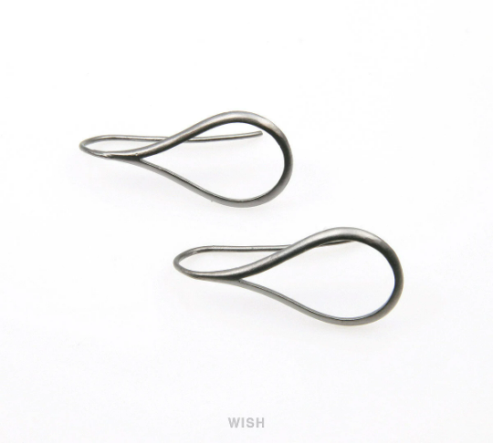 Teardrop Hook Earrings in Matte Gold, Teardrop Ear Hook / MMG-107-E