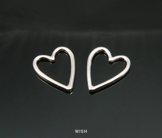 Heart Outline Pendants in Rose Gold, Heart Charm / MRG-013-P