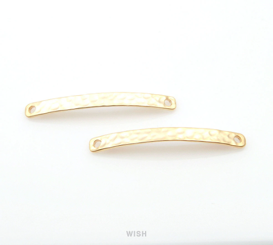 Hammered Bar Pendant in Matte Rhodium, Hammered Bar Charm / MMRH-279-P