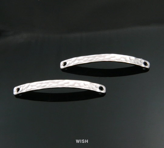 Hammered Bar Pendant in Matte Gold, Hammered Bar Charm / MMG-279-P