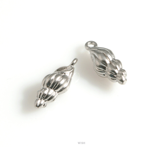 Seashell Pendant in Matte Gold, Seashell Charm / MMG-625-P