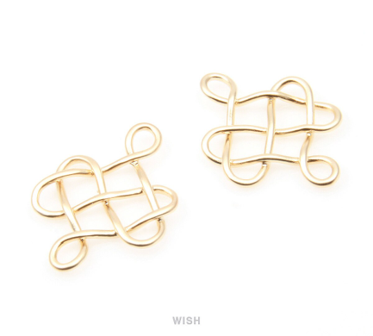 Six Angles Wire Pendants in Matte Rhodium, Hexagonal Wire Charm / MMRH-079-P