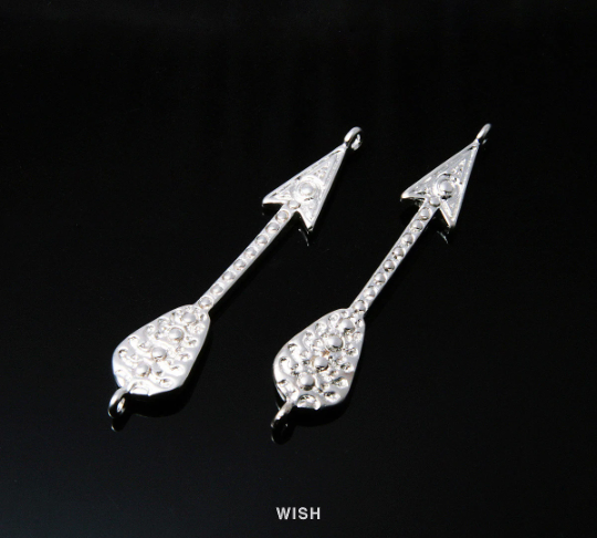 Arrows Connectors in Matte Rhodium, Arrows Charm / MMRH-147-C