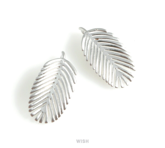 Banana Leaf Pendants in Matte Gold, Banana Leaf Charm / MMG-434-P