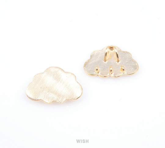 Cloud Pendants in Brush Rhodium, Cloud Charms / MBRH-092-P
