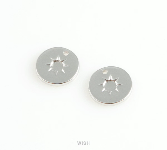 Sun Disc Pendants in Matte Gold, Sun Charm / MG-404-P