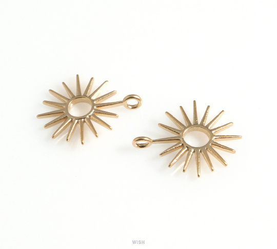 Sun Pendants in Matte Gold, The Sun Charm / MMG-624-P
