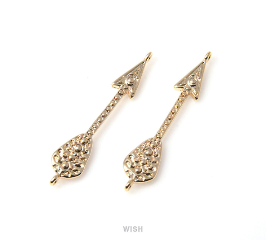 Arrows Connectors in Rhodium, Arrows Charm / MRH-147-C