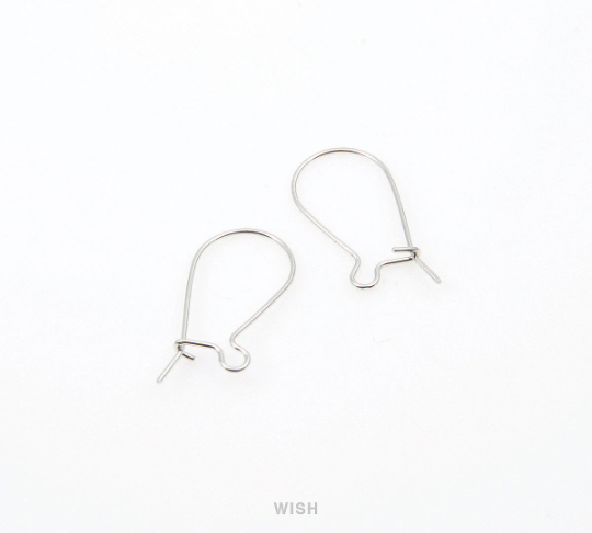 Small Kidney Hook in Gold, Kidney Hook Earrings / FG-018-E (10pcs)