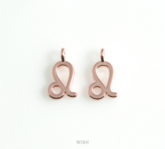 Leo Zodiac Sign Pendants in Gold, Zodiac Charm /  MG-453-LE