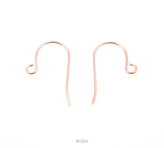 20pcs Loop Fish Hook Earrings in Rhodium, Fish Hook Earrings / FRH-008-E