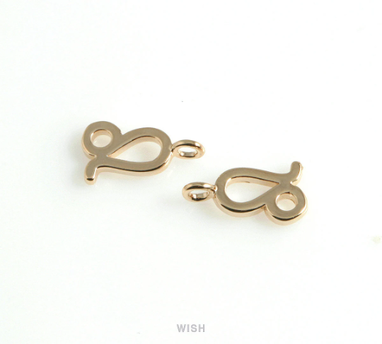 Leo Zodiac Sign Pendants in Rose Gold, Zodiac Charm / MRG-453-LE