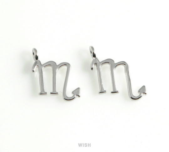 Scorpio Zodiac Sign Pendants in Rose Gold, Zodiac Charm / MRG-453-SC