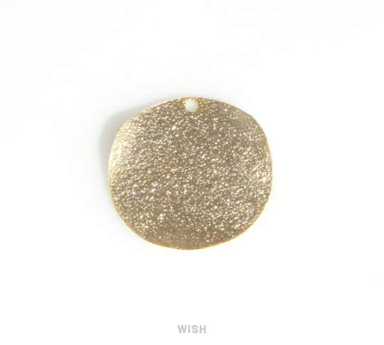Hammered Disc Pendants in Matte Rhodium, Hammered Disc Charm /  MMRH-421-P (4pcs)