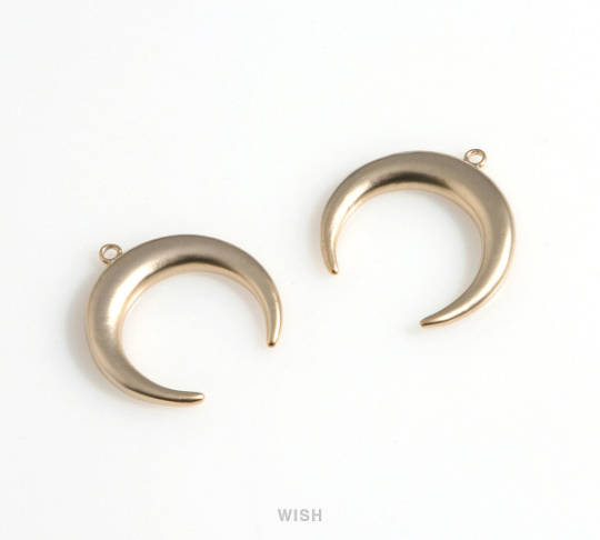 Horn Pendants in Rose Gold, Horn Charms / RG-602-P