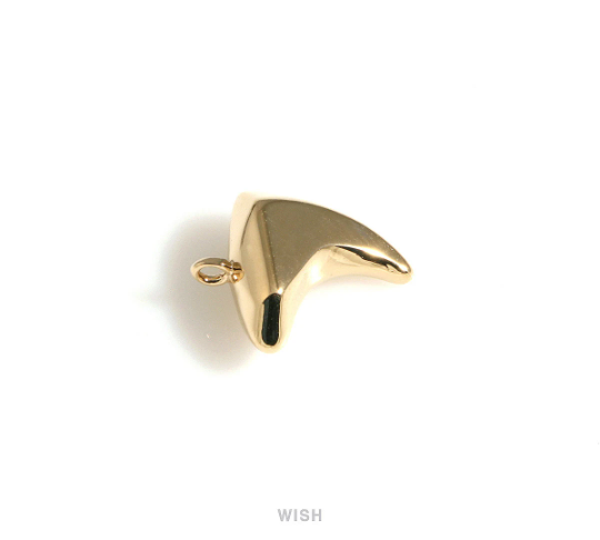 Tooth Shape Pendants in Gold, Tooth Shape Charms / MG-693-P