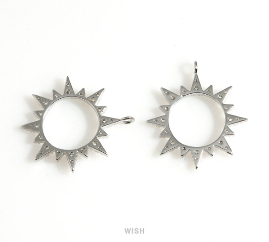 The Sun Pendants with Cubic Zirconia in Gold / CG-090-P2