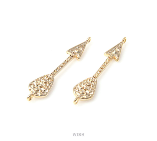 Arrows Connectors in Rhodium, Arrows Charm / MRH-147-C