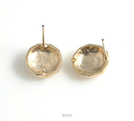 Shining Star Dome Stud Earrings in Matte Gold, Shining Star Stud Earrings / MMG-464-E