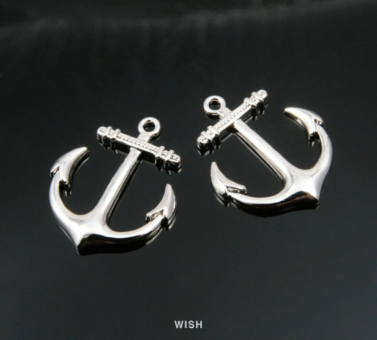 Large Anchor Pendants in Gunmetal, Anchor Charms / MGM-144-P