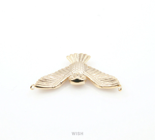 Owl Pendant in Gold, Gold Owl Charm / MG-283-P
