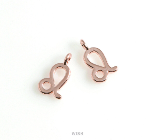 Leo Zodiac Sign Pendants in Gold, Zodiac Charm /  MG-453-LE