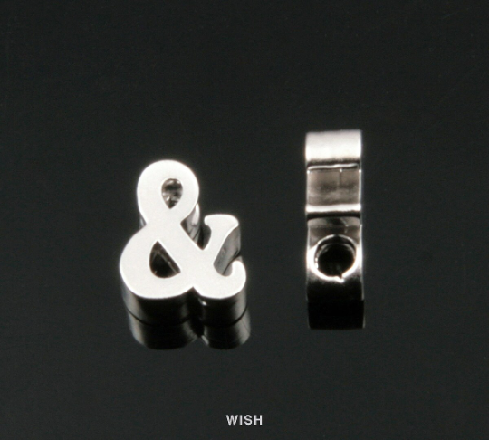 Ampersand Letter in Matte Rose Gold, Letter Charm / MMRG-001-B (&)