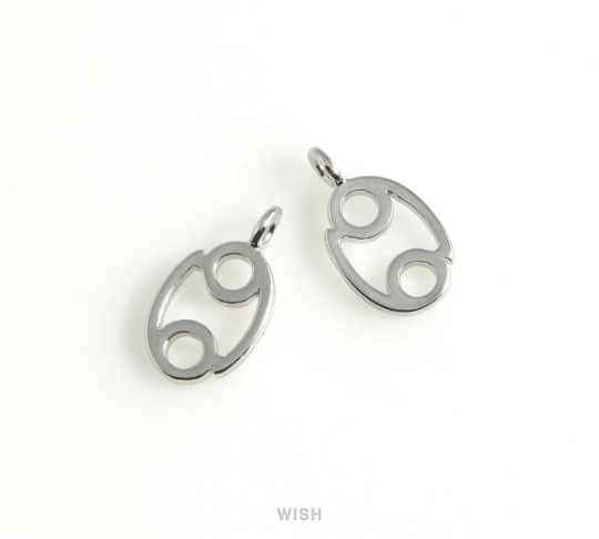 Cancer Zodiac Sign Pendants in Rose Gold, Zodiac Charm / MRG-453-CA