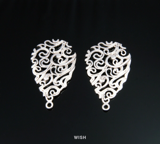 Paisley Teardrop Pendants in Matte Gold, Teardrop Charms / MMG-060-P