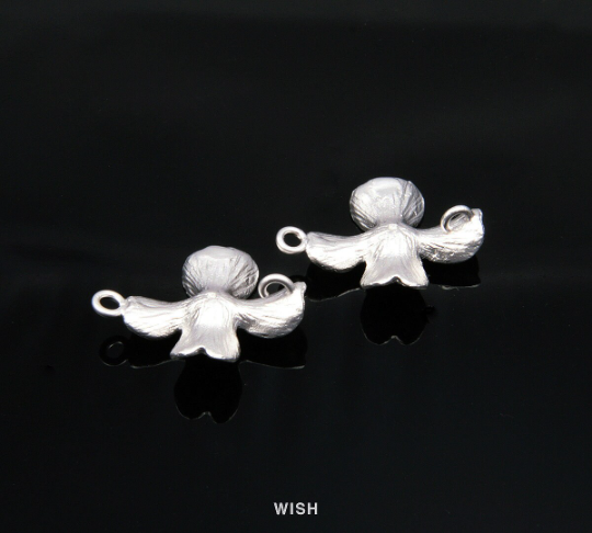 Orchid Flower Connectors in Matte Gold, Flower Charms / MMG-128-C