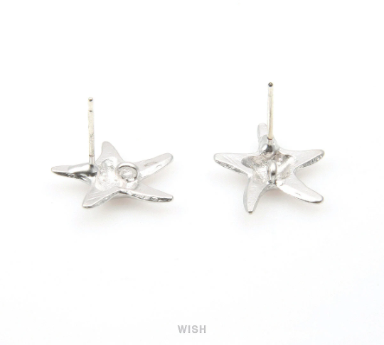 Starfish Stud Earrings in Matte Gold, Starfish Ear Studs / MMG-311-E