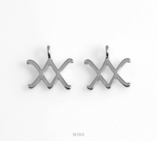 Aquarius Zodiac Sign Pendants in Gold, Zodiac Charm / MG-453-AQ